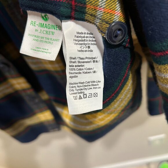 J. Crew Slim Fit Midweight Flannel Workshirt - Mint! - Picture 4 of 6